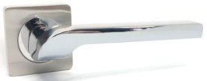 Ручка дверная KEDR R06 06-120 SN CP ( сатин / хром )