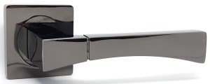 Ручка дверная KEDR R06 06-130 BLACK BN ( чёрный глянцевый )
