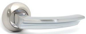 Ручка дверная KEDR R07-593 SN CP (сатин / хром)