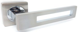 Ручка дверная KEDR R08-084 SN CP (сатин/хром)