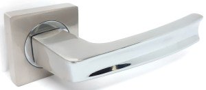 Ручка дверная KEDR R08-140 SN CP (сатин/хром)