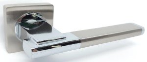 Ручка дверная KEDR R08-142 SN CP (сатин/хром)