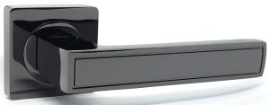 Ручка дверна KEDR R08-348 BLACK BN (чорный глянсовий)