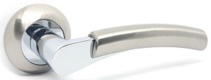 Ручка дверная KEDR R10-021 SN CP (сатин/хром)