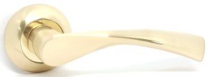 Ручка дверная KEDR R10-023 SB PB (матовое золото/золото)