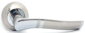 Ручка дверная KEDR R10-035 SN CP (сатин/хром)