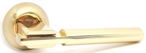 Ручка дверная KEDR R10-038 SB PB (матовое золото/золото)