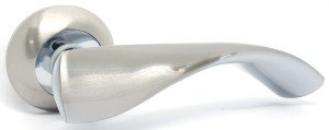 Ручка дверная KEDR R10-049 SN CP (сатин/хром)