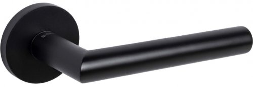 Ручка дверна FUARO SLR BARREL BL 24 чорний тонка цинкова розета