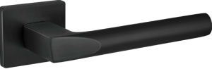 Ручка дверная FUARO SL PRIZMA BL 24 чёрный тонкаая цинковая розета